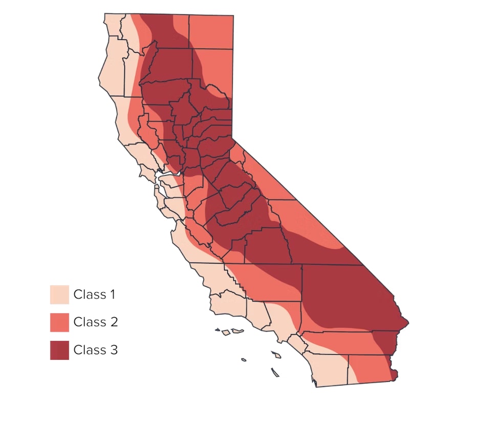 California WBGT Map