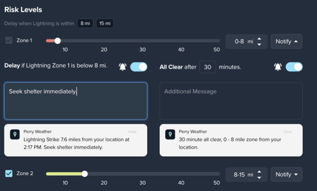 Custom policy message