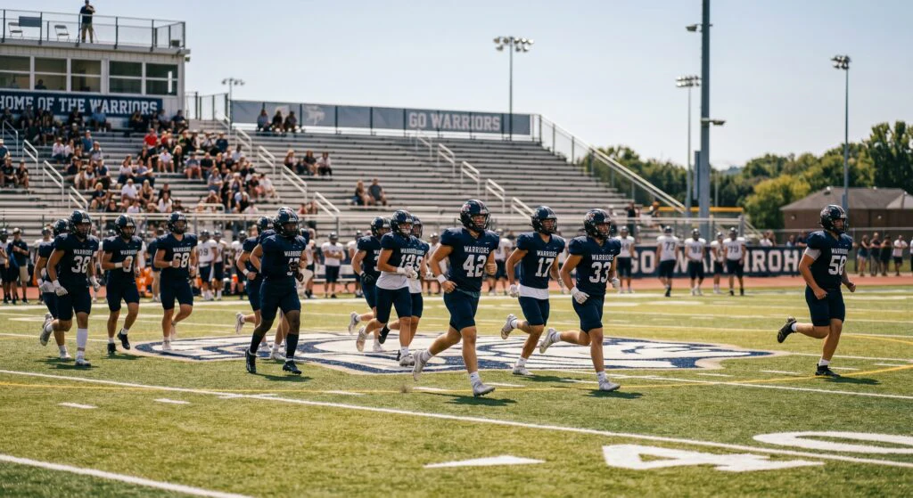 Texas Football Athletics, Players Running out on the field